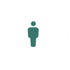 A symbol depicting a human being embraced by a large pair of hands, signifying community