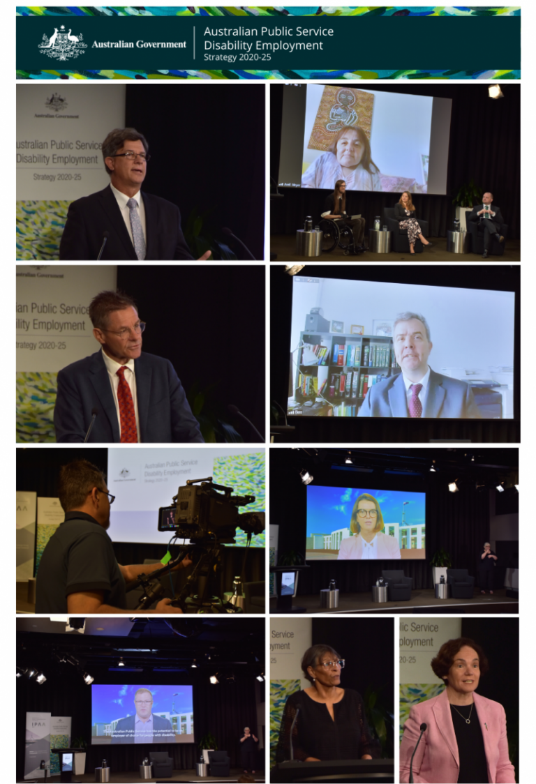 Selection of images from the APS Disability Employment Strategy 2020-25 launch event