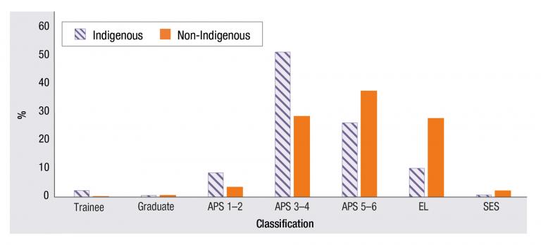 Figure 3.2 is a vertical bar graph representing classification breakdown by Indigenous status at 31 December 2020.