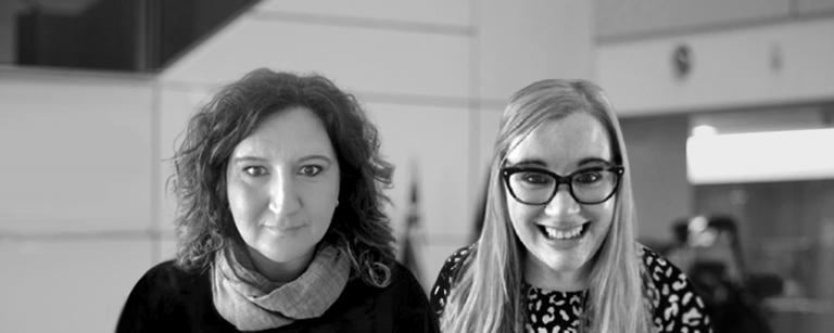 Photo of Amy and Irene in an office environment