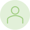 A simplified drawing of a human on a green background