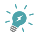 Icon of a light bulb