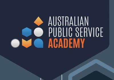 Australian Public Service Academy with graphics in the bottom right corner.
