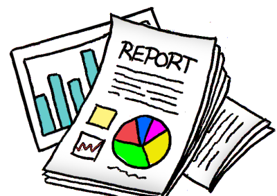 Cartoon image of a report