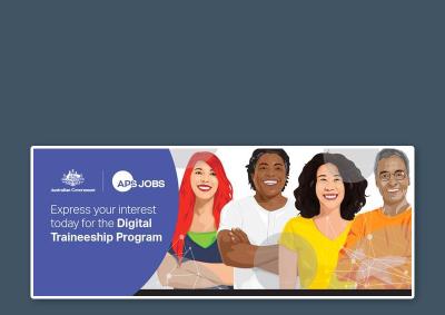 digital traineeship logo four people smiling