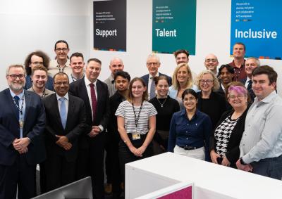 Group photo of students at Newcastle Academy Campus launch
