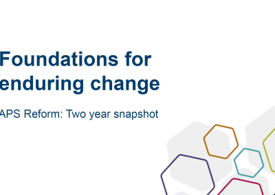 Foundations for enduring change, APS Reform Two year snapshot