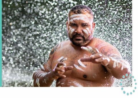 Able Seaman Boatswains Mate Jorde Lenoy, Royal Australian Navy’s Bungaree Dance Troupe. Department of Defence