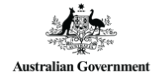 A small version of the Australian Government Logo featuring the coat of arms with the words Australian Government directly underneath
