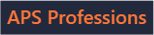 Orange text on a dark background reading APS Professions