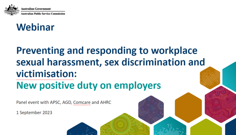 Preventing and responding to sexual harassment in the APS | Australian ...