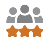 Icon of three people with three stars underneath
