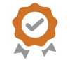 icon of a prize ribbon with a star in the middle