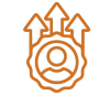icon of a person with three arrows pointing upwards