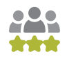Icon of three people with three stars underneath